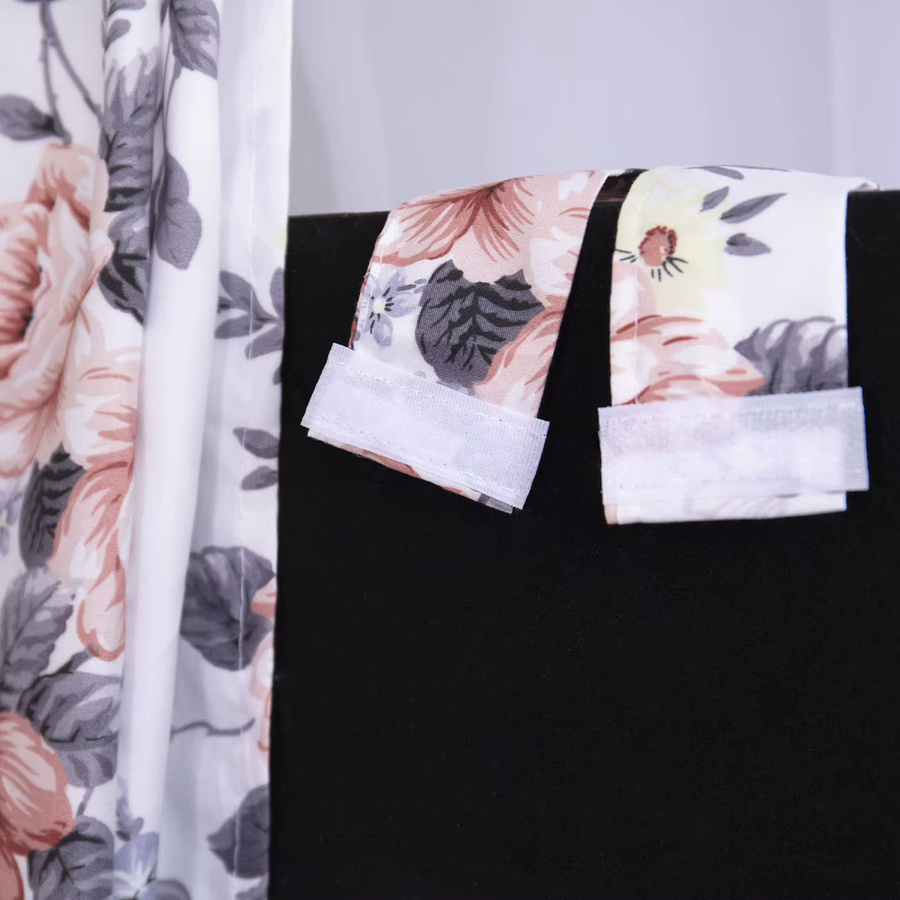 FLYINGCURTAINS Transparentvorhang mit Vintage-Rosendruck und floralem Spitzenbesatz, Farbe: Weiß/Mehrfarbig, B: 120 cm, H: 150 cm - Bild 2