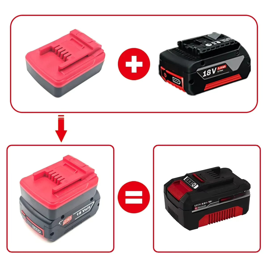 Bosch Batterie-Adapter-Konverter für 18V Lithium-Batterien der BAT-Serie in Rot - Bild 2