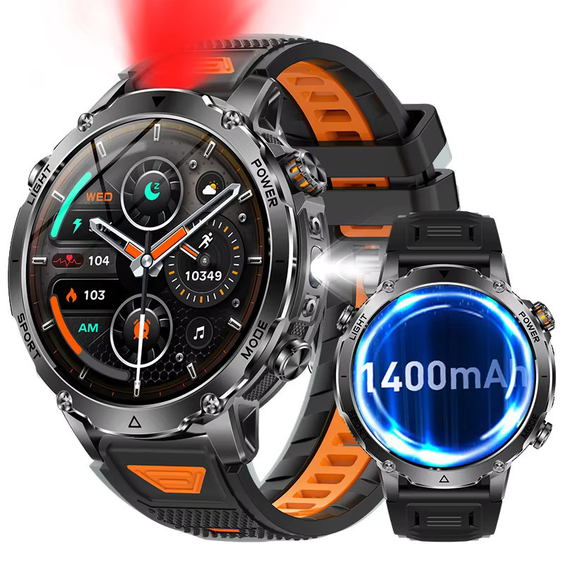 LIGE Smartwatch, Herren, Schwarz, Silikon, Wasserdicht - Bild 7