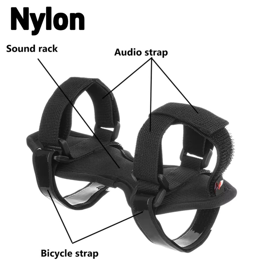 ALLOYSEED Lautsprecher Halterung aus Nylon in Schwarz mit verstellbaren Riemen für Fahrrad und Golfwagen - Bild 4