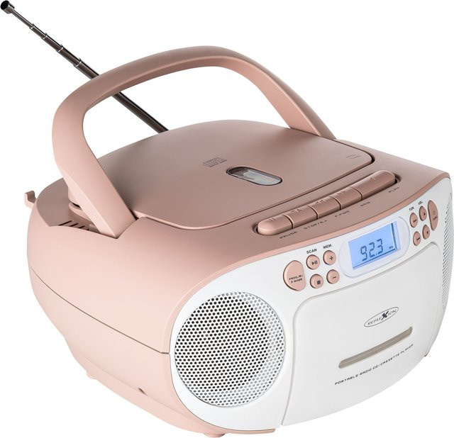 Reflexion RCR2260 Tragbarer CD-Player in Weiß/Pink mit 3,5 mm Klinkenanschluss - Bild 1