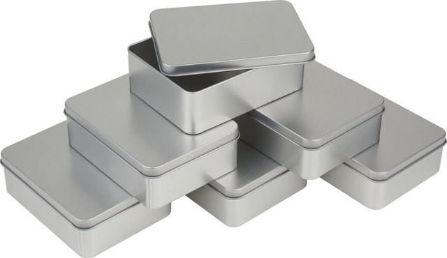 VBS Metalldose Rechteckig in Silber für Weihnachten - Bild 1