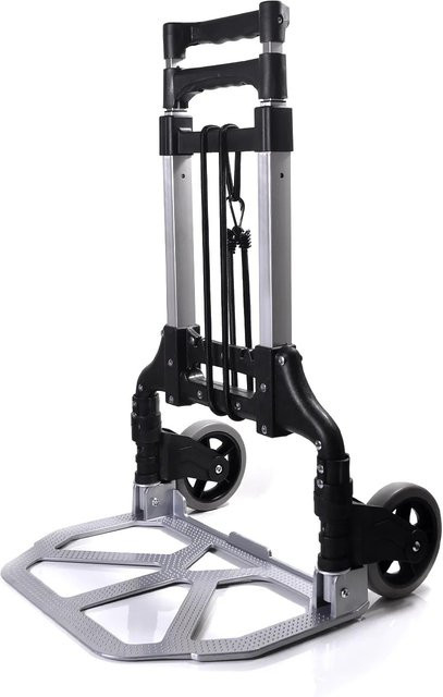 Tronitechnik klappbare Sackkarre aus Aluminium mit Vollgummireifen, höhenverstellbar, Tragkraft bis 80 kg - Bild 2
