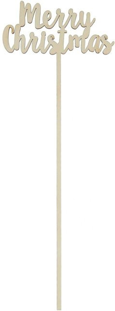 Rico Design Holzpicker Merry Christmas, Höhe: 25,7 cm, Breite: 7,8 cm - Bild 1
