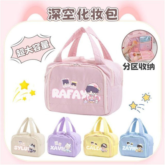 Bandai Love and Deepspace Xavier Zayne Rafayel Sylus Reise-Kosmetiktasche, Cartoon-Design - Bild 1