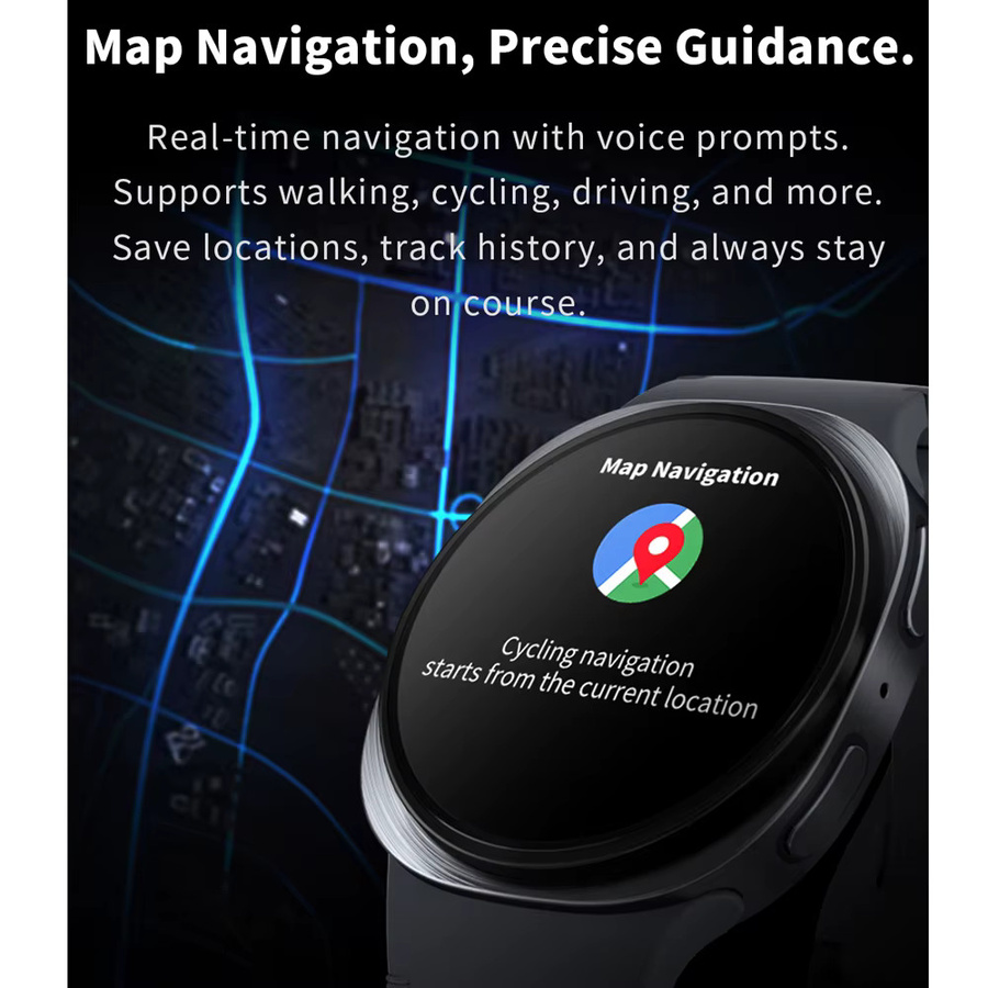 ChiBear Smartwatch, GPS, NFC, Bluetooth, Schwarz, Silikon, Unisex - Bild 4