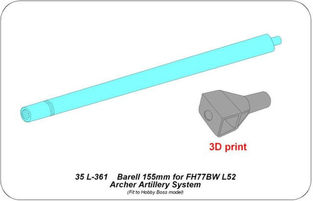 Aber Barell 155mm for FH77BW L52 Archer Artillery System - Bild 1