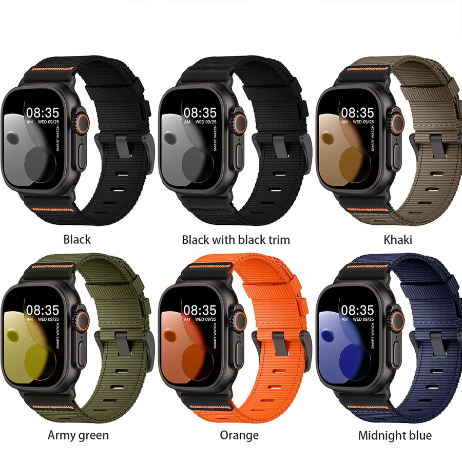FancyWrist Sportarmband Nylon, Schwarz, für Apple Watch - Bild 3