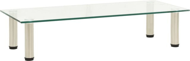 Modernes TV-Ständer von VD Home Furnishing aus Glas und Metall in Transparent, B/T/H: 80 x 35 x 17 cm - Bild 1