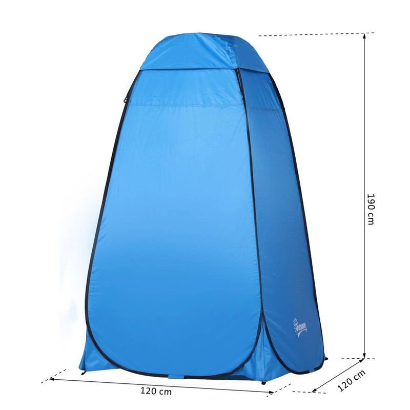 Outsunny Pop-up Wurfzelt für 1 Person aus Polyester Oxford in Blau, B/T/H: 120 x 120 x 190 cm - Bild 2
