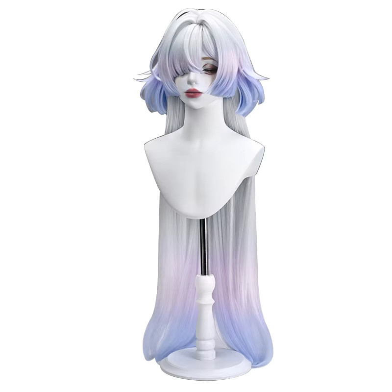 WakuWaku Mornye Cosplay Perücke, Damen, Lange 100cm, Farbverlauf - Bild 2
