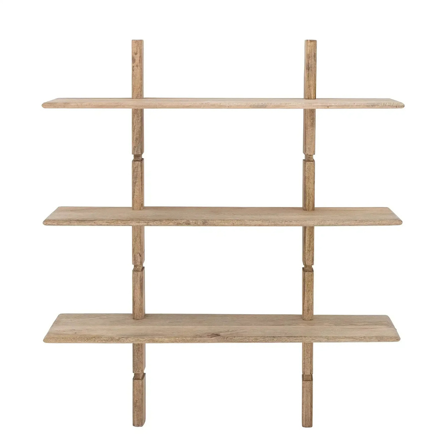 Bloomingville Wandregal Millian aus Mangoholz in Natur/Beige/Braun mit 96 cm Breite - Bild 1