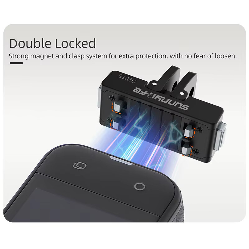 Magnetische Quick Release Basis in Schwarz für Insta360 X5, Ace Pro 2, Ace und Ace Pro Kameras mit Adapter Halterung und Sportkamera Zubehör - Bild 3