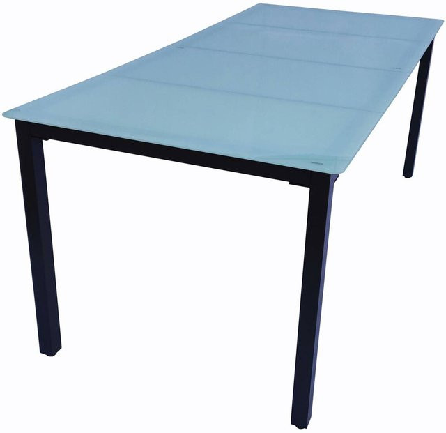 VCM Gartentisch aus Glas und Aluminium in Anthrazit, B: 190 cm, T: 98 cm, H: 73 cm - Bild 1