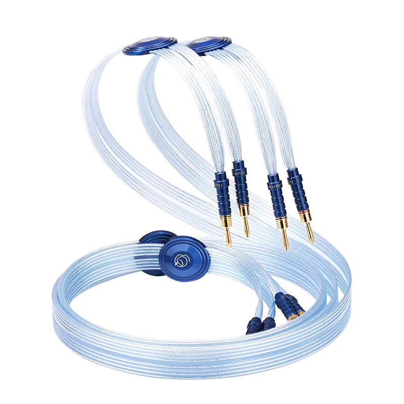 ERUMPENT HiFi-Lautsprecherkabel mit OCC-Silber und goldbeschichteten Steckern, rauschfreies Quadratkern-Flachbandkabel in Silber und Gold - Bild 6