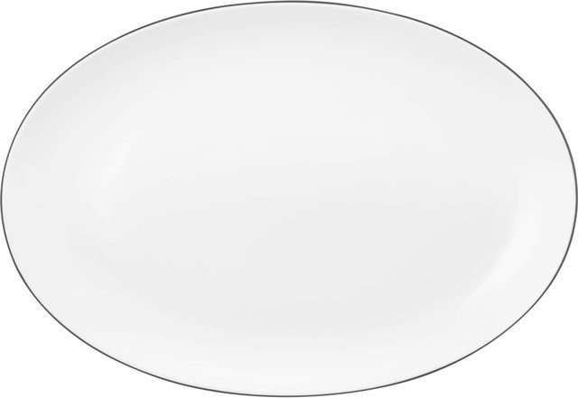 Seltmann Weiden Servierplatte Lido Black Line aus Porzellan, Schwarz, B: 35 cm, T: 24 cm - Bild 1