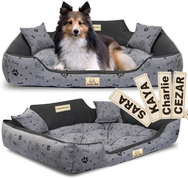 KINGDOG Hundebett XL in Dunkelgrau, wasserdicht und langlebig - Bild 1