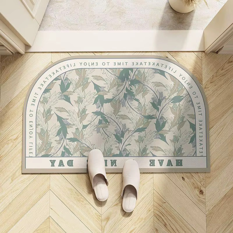VIKAMA Kieselgur Badezimmer Matte mit floralem Design in Multicolour - Bild 1