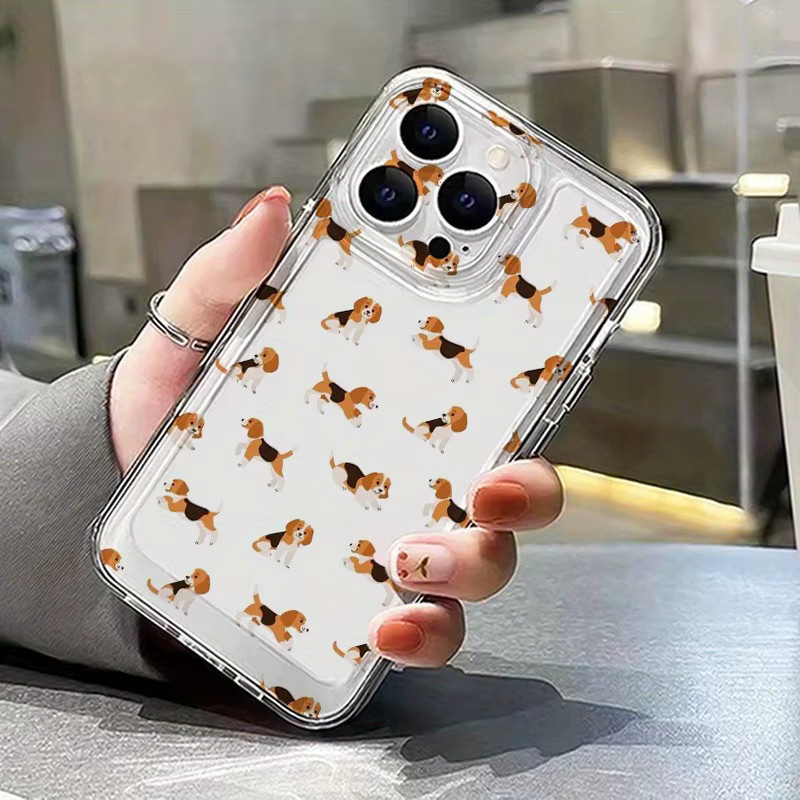 Transparente Handyhülle mit Beagle-Hunde-Print für Apple iPhone 17, 16, 15 Serien mit Fallschutz - Bild 3