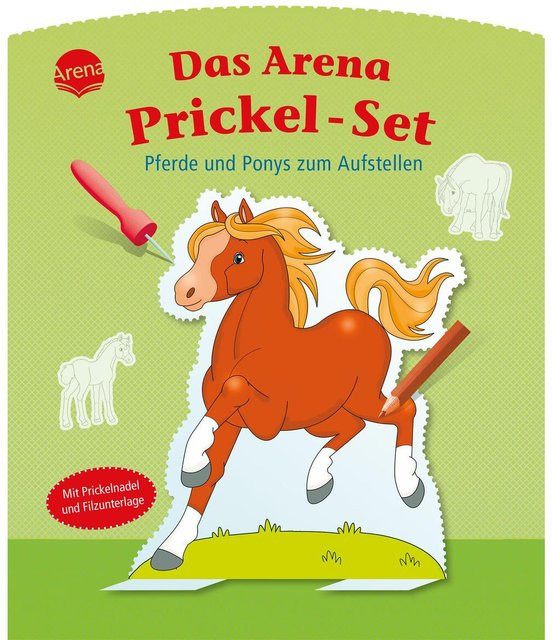 Arena Prickel-Set, Pferde und Ponys zum Aufstellen, Tiere, Bunt / Mehrfarbig, Filz - Bild 1
