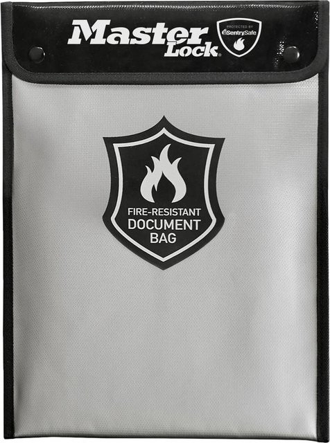 Master Lock Dokumententasche FBWLZ0EURHRO Feuer- und Wasserbeständig in Silber Metallic und Grau - Bild 1
