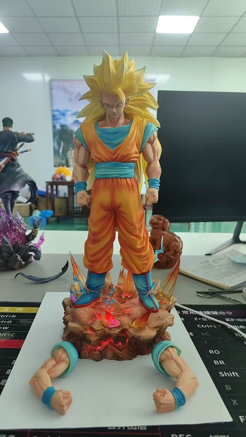Bandai Dragon Ball Ssj3 Son Goku Figur, mit austauschbaren Händen - Bild 4
