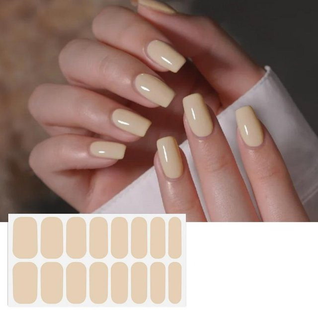 Binchi Outdoor Product Nagelaufkleber, Rosa Nude, 16er Pack, Glänzend - Bild 1