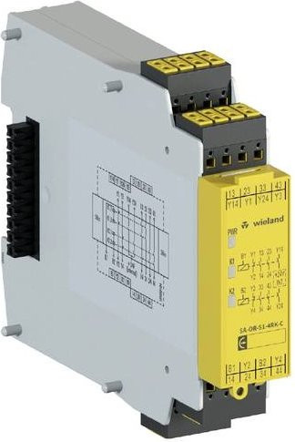 Wieland Electric R1.180.0430.0 SA-OR-S1-4RK-C DC 24V I/O-Modul mit Federkraftklemme in Grau - Bild 1