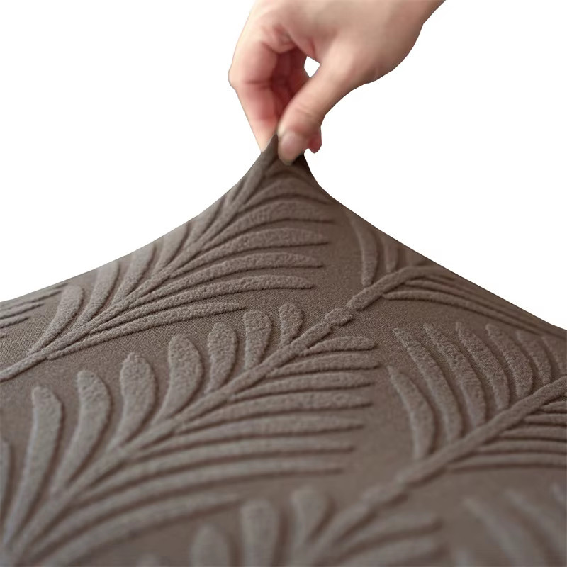 Yupartex Jacquard Stretch Esszimmerstuhlbezug mit floralem Muster in Braun - Bild 4