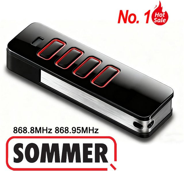 SOMMER SOMloq2 Garagentor Fernbedienung Vibe Twin+ Status Slider in Schwarz 868MHz - Bild 1