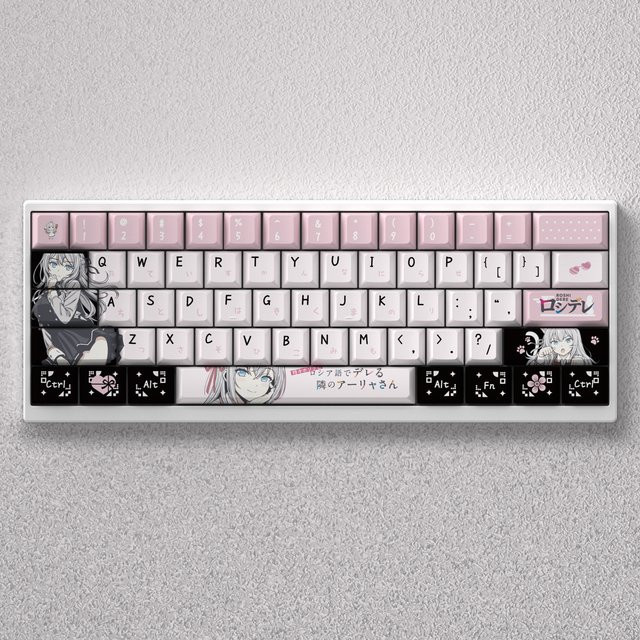 Ellie Theme Anime Tastenkappen aus PBT im Cherry Profile für Wooting 60he 65 68 mechanische Tastaturen, 73 Tasten - Bild 1