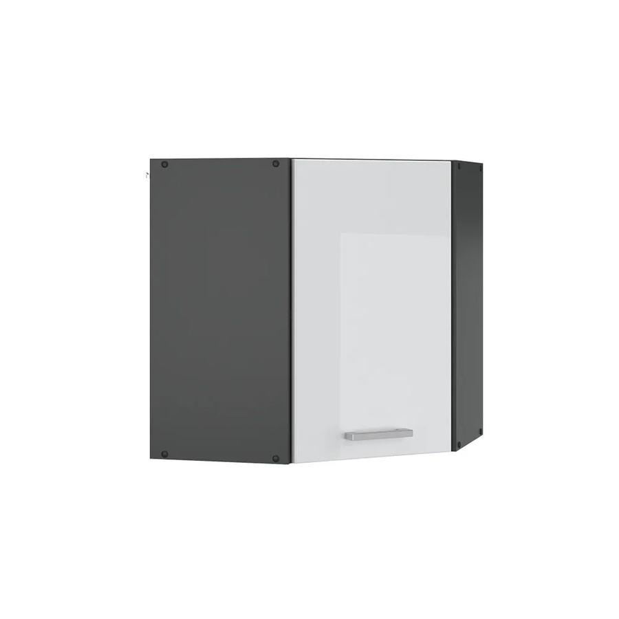 Vicco Eckhängeschrank R-Line Küchenschrank in Weiß Hochglanz und Anthrazit, Breite: 57 cm - Bild 3
