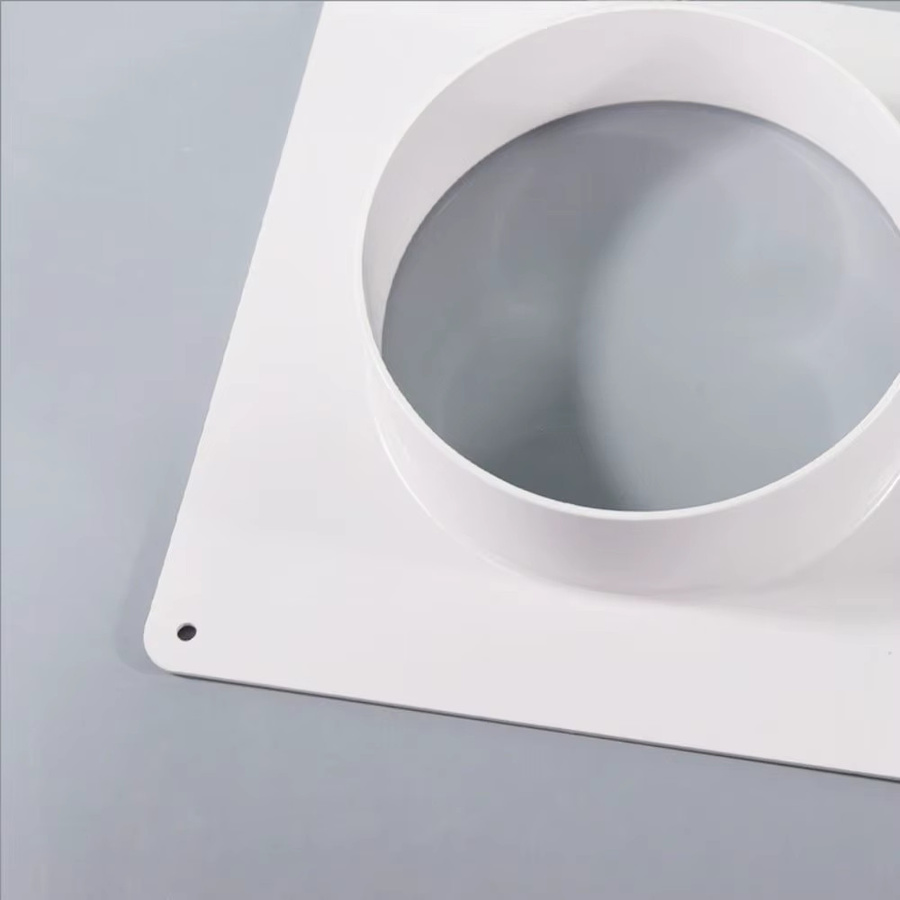 Gerader Entlüftungskanal Verbinder aus Kunststoff in Weiß für die einfache Installation von Luftauslass-Adapter und Flansch-Rohrleitungen - Bild 3