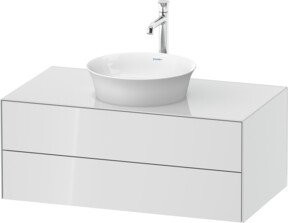 Duravit Waschtischunterschrank White Tulip ohne Aufsatz, Weiß Hochglanz, B: 100 cm, H: 40,8 cm, T: 55 cm - Bild 1