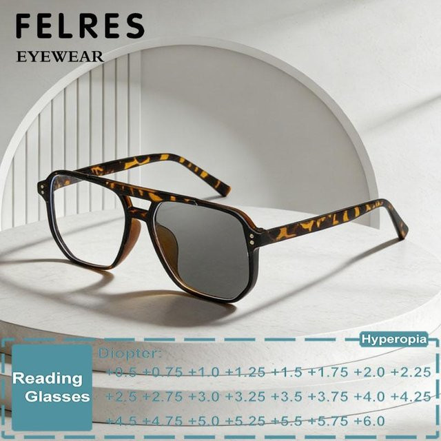 FELRES Lesebrille, Vollrand, Square, transparent, Unisex, Photochrome - Bild 1