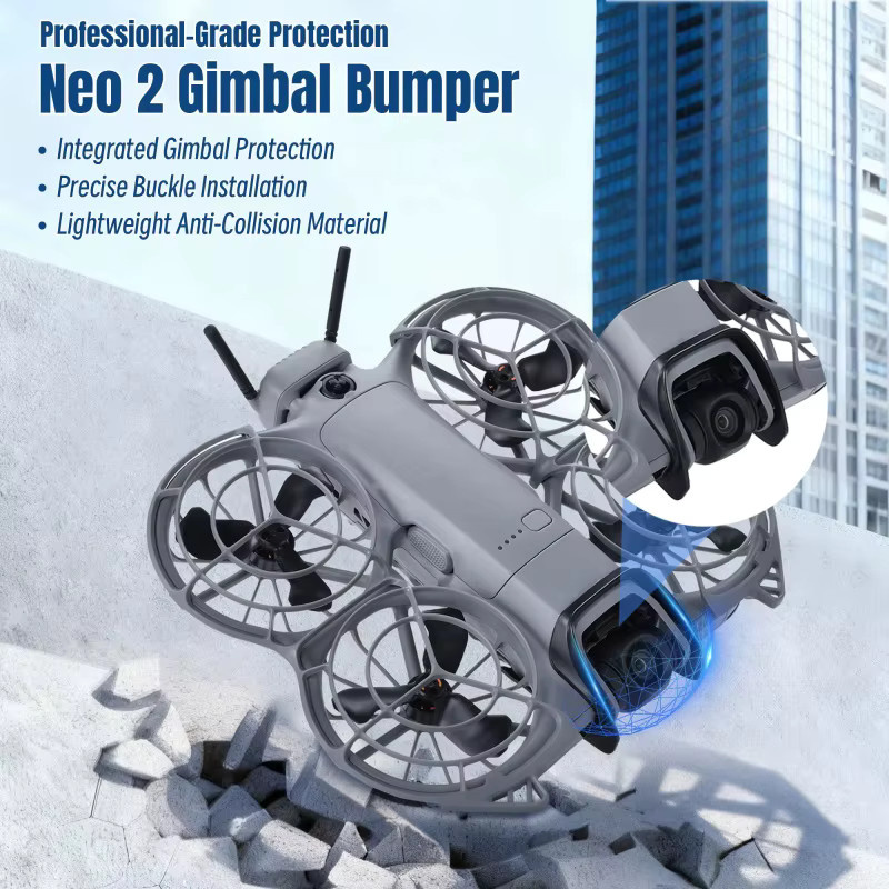 DJI Neo 2 Gimbal-Stoßschutz in Schwarz mit ABS-Schutzleiste und TPE-Stoßstreifen für Anti-Kollisions-Schutz - Bild 2