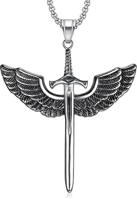 Rui Di Anhänger Engelsflügel, Edelstahl, Silber, Unisex - Bild 1