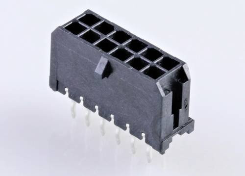 Molex Stiftgehäuse-Platine mit 12 Polen in Schwarz - Bild 1