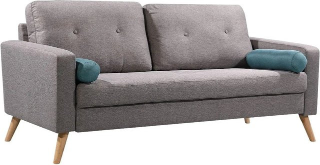 Vente-unique Sofa Tatum Grau Stoff Breite: 182 cm - Bild 1