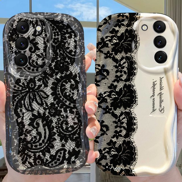 Modische Spitzenhülle für Samsung Galaxy 5G Modelle in Schwarz - Bild 1