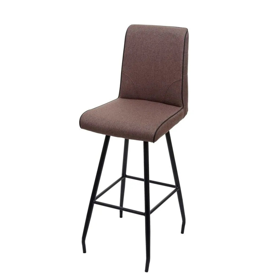 Barhocker MCW-H72 Braun mit Stoffbezug und Stahlgestell - Bild 2