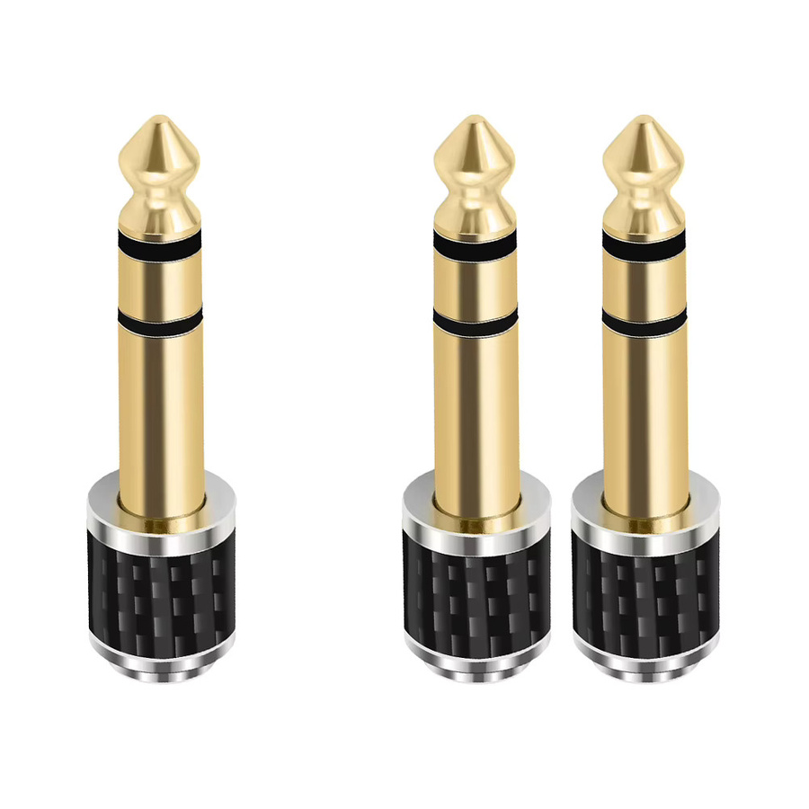 ALLOET Stereo-Kopfhörer-Adapter 6,35 mm Klinkenstecker auf 3,5 mm Buchse, Gold - Bild 2