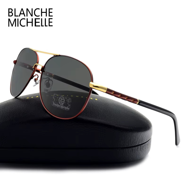 Blanche Michelle Sonnenbrille Aviator, Herren, polarisiert, UV400 - Bild 2