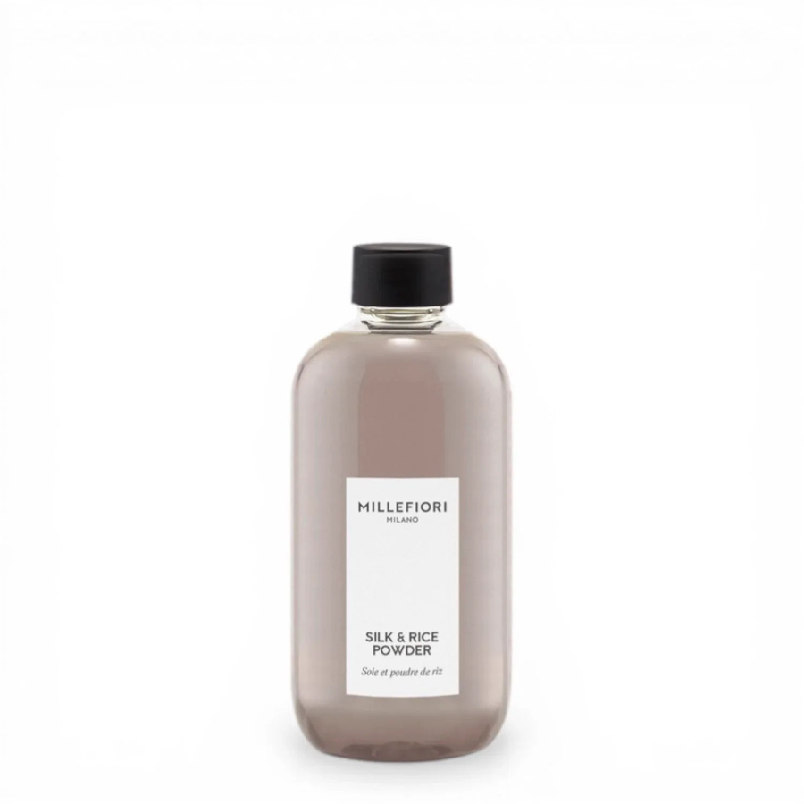 Millefiori Milano Nachfüllpackung Silk & Rice Powder mit floralem Duft, 250 ml - Bild 1