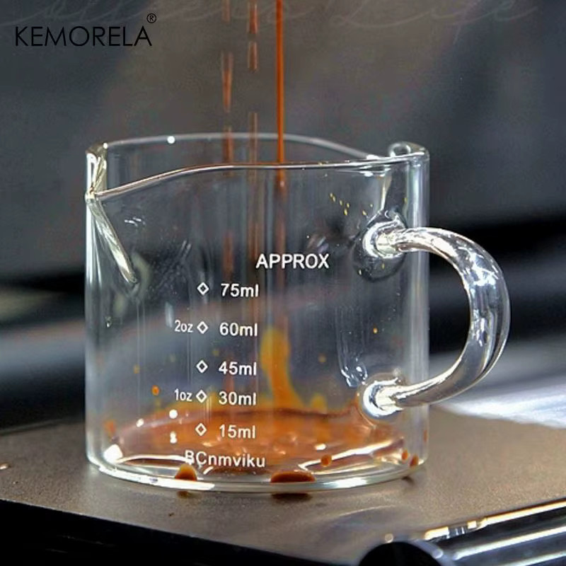 KEMORELA Glas Messbecher mit Griff und Skala, transparent, 150 ml - Bild 2
