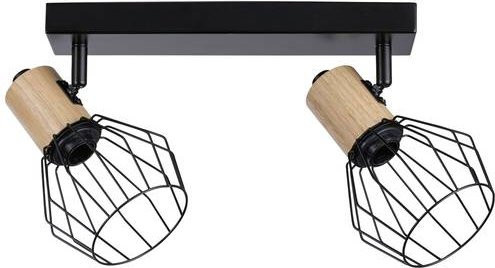 Paulmann Lanka 66767 Wandstrahler E14 in Schwarz und hellem Holz - Bild 1