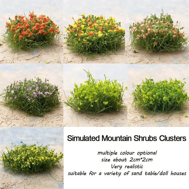 FunTrying Gras Cluster, Natur, Grün, Bunt / Mehrfarbig, 5 teile/los, 1/35 skala - Bild 1