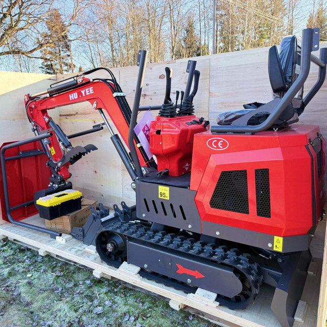 Huayee Kettenbagger Minibagger 1 Tonne in Rot - Bild 1