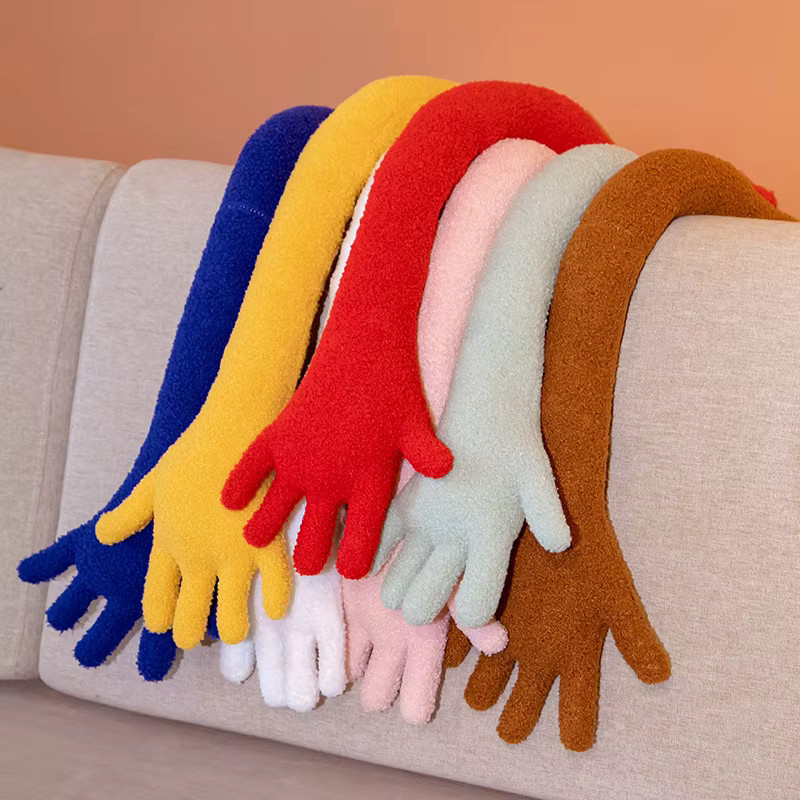 YUZHINUO Kreative Hand Form Plüsch Kissen, Bunt / Mehrfarbig, Weiß - Bild 2