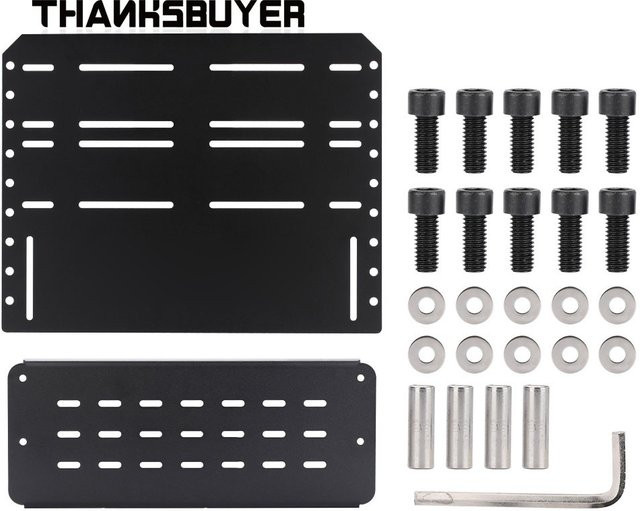 Simplayer Pedal-Montageplatte für 3-Pedal-Set in Schwarz mit 3 hydraulischen Stangen für Sim Racing Pedale - Bild 1